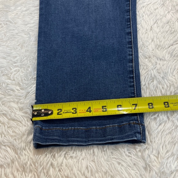Kut from the Kloth Straight Leg Blue Jeans CROPPED WOMENS SIZE 12 - Picture 6 of 9